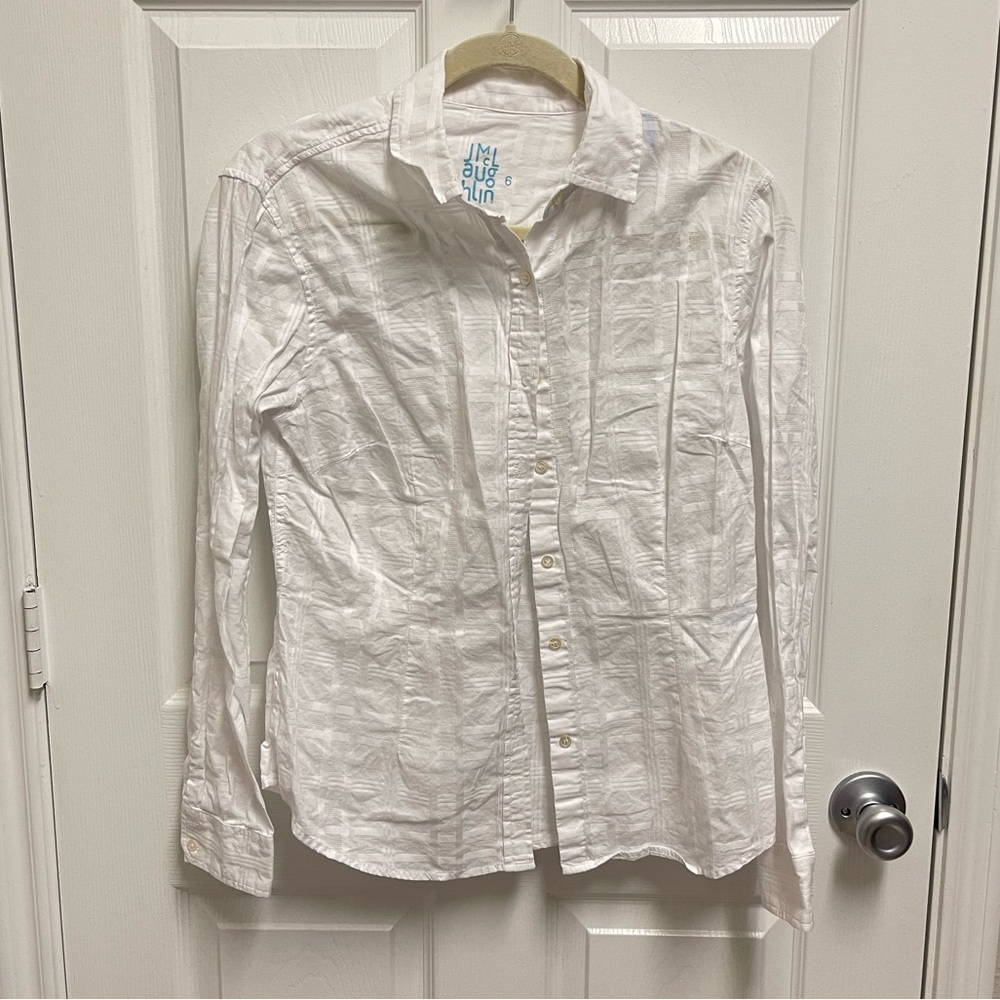 J. Mclaughlin White Button Down Blouse - image 1